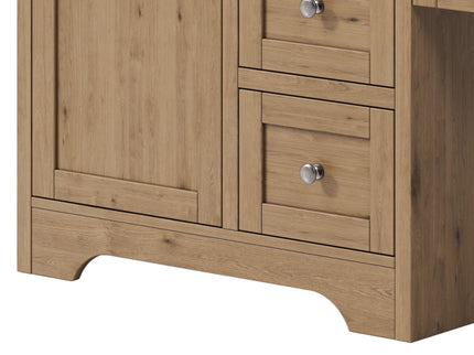 Double Sink Bathroom Vanity With Countertop, 2 Ceramic Sinks, 6 Drawers, Soft Close Design
