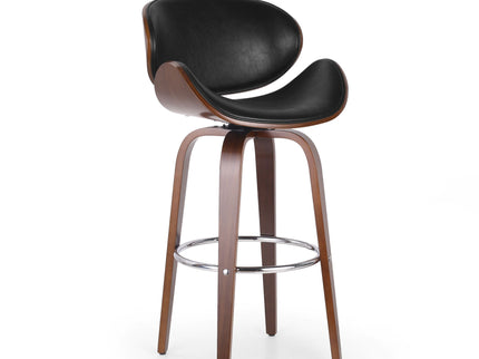 Lumos - Mid Century Modern Upholstered Swivel Barstool