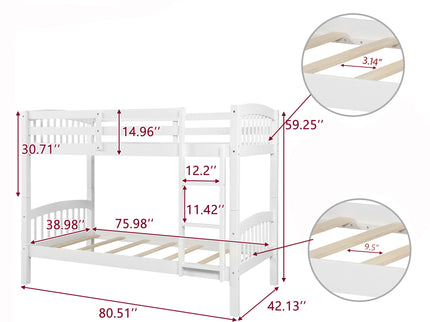 Solid Construction Bunk Bed With Ladder