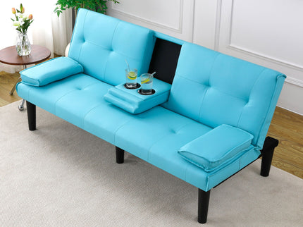 Sofa Bed With Foldable Design And Cup Holder
