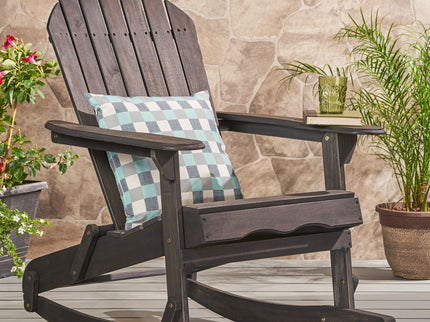Outdoor Adirondack Rocking Chair With Hand Crafted Details