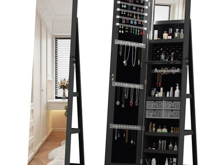 Swivel Jewelry Cabinet With Full Length Mirror