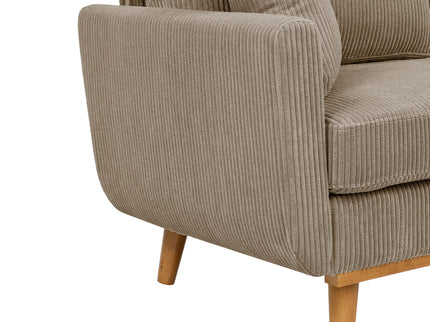Upholstered Loveseat With Arms And Pillows