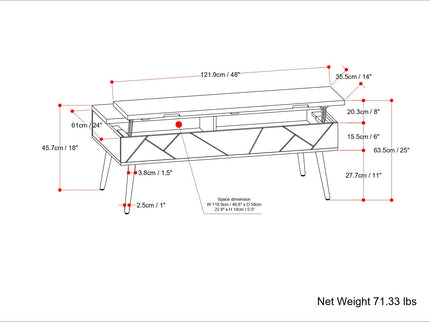 Jager - Lift Top Coffee Table Handcrafted
