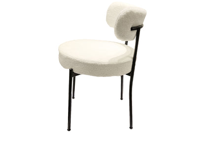 Mid-Century Modern Dining Chair With Curved Backrest