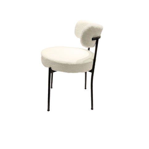 Mid-Century Modern Dining Chair With Curved Backrest