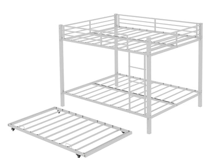 Bunk Bed For Kids, Convertible Frame With Ladders & Guardrail