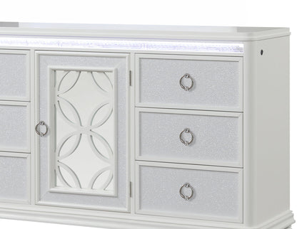 Abigale - 6 Drawer Dresser With LED (Includes Dresser Only, Mirror Not Included) - White