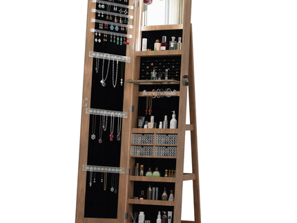 Swivel Jewelry Cabinet With Full Length Mirror