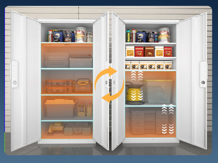2 Door File Cabinet With Lock, 4 Adjustable Shelves, Heavy-Duty