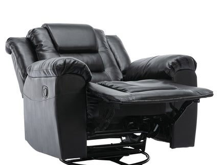 360° Swivel And Rocking Home Theater Recliner Manual Recliner Chair With Wide Armrest For Living Room