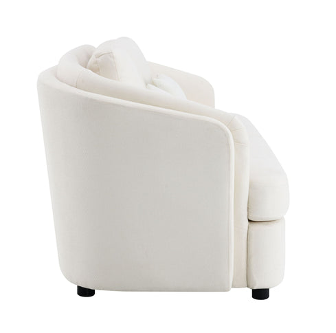 Mariko - 3 Piece Living Room Set Sofa Loveseat Chair - Beige