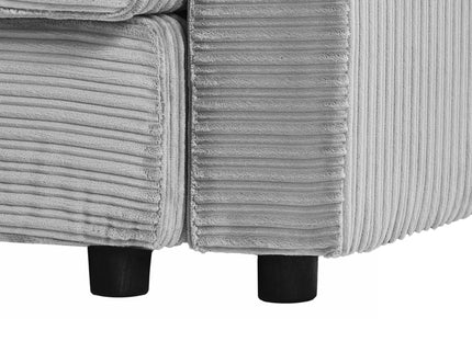 Modern Style Loveseat Sofa Sectional Sofa Couch With Storage Space, A Movable Ottoman, Two USB Ports, Two Cup Holders, A Phone Holder For Living Room