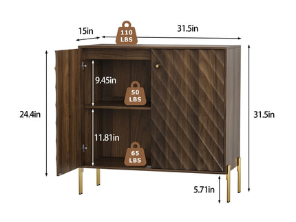 Sideboard Buffet With Storage For Living Room - Walnut
