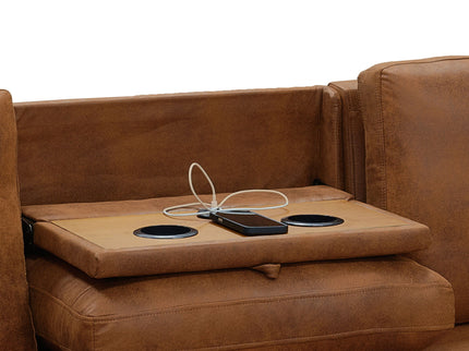 Upholstered Sectional With Pull-Out Bed And Chaise Storage