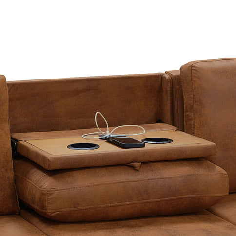 Upholstered Sectional With Pull-Out Bed And Chaise Storage