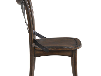 Kaelyn - Metal Side Chair (Set of 2) - Dark Oak