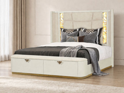 La Pierre - Modern Bedroom Set With Upholstered LED Bed