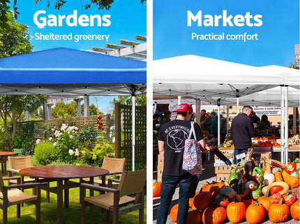 10'X20' Ez Pop Up Canopy Outdoor Portable Party Folding Tent With 6 Removable Sidewalls + Carry Bag + 4 Pieces Weight Bag