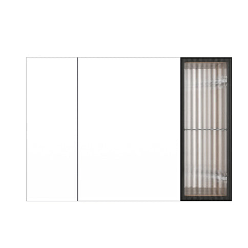 Wall Mounted Bathroom Mirror Cabinet With Soft Close Door, Adjustable Shelves - Imitative Oak