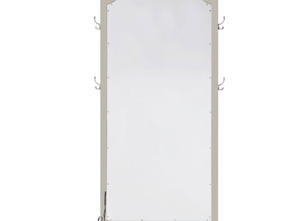Colwood - Full Floor Mirror With LED Lighting And Storage Hooks - Silver
