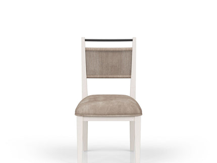 Rope Back Chair - Beige / Carmel