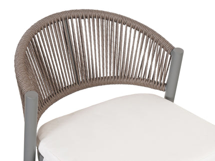 Outdoor 26" Counter Height Metal Frame Counter Stools With Scallop Shaped Backrest & Water Resistant Cushions