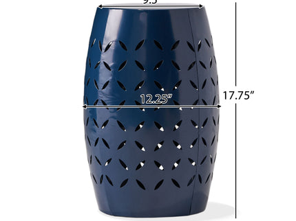 Outdoor Lace Cut Side Table - Navy Blue