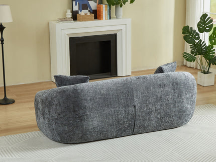 Curved Convertible Sofa, 2 In 1 Fold Out Bed With Pull Out Base And Deep Seat