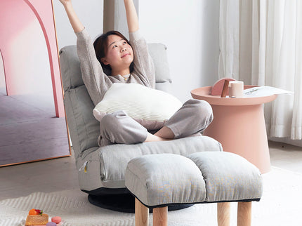 Adjustable Japanese Reclining Floor Chair Sofa With Metal Frame For Living Room