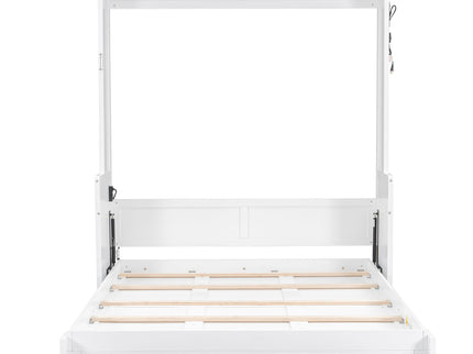 Murphy Bed With Desk, LED Lights & USB Charging Station
