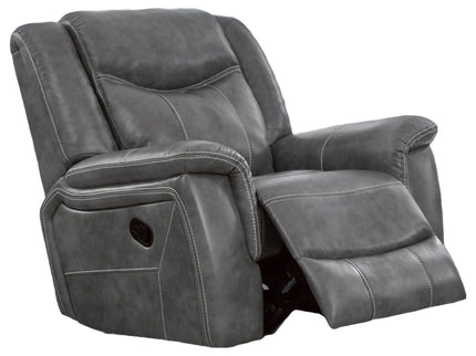 Encino - Upholstered Padded Arm Glider Recliner - Gray