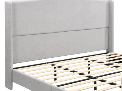 Platform Bed Frame With Tall Headboard And High Footboard