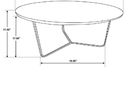 Accent Table With Slim Tripod Base - Brown
