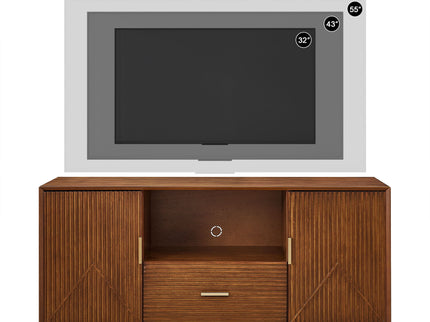 TV Stand With Drawer And Cabinets - Brown