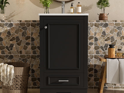 20" Bathroom Vanity With Sink, 1 Drawer, Freestanding Single Set
