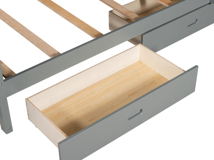 Bunk Bed With Ladders And 2 Storage Drawers