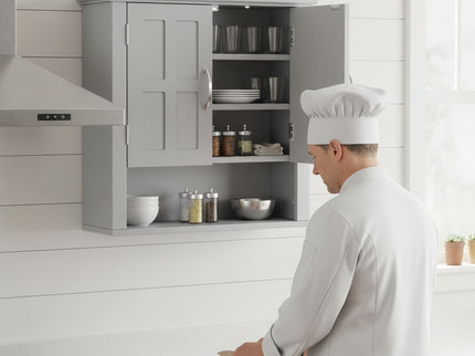 Multi Functional Wall Mounted Cabinet With Adjustable Shelves For Bathroom
