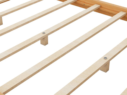 Wood Canopy Platform Bed With Support Legs And Airflow Slats