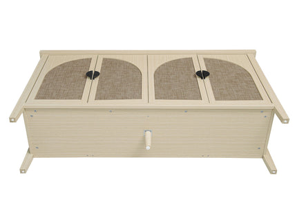 Rattan 4 Door Cabinet, Suitable For Bedroom - Natural