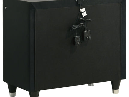 Bedroom Set With LED Lighting And Charging Nightstand