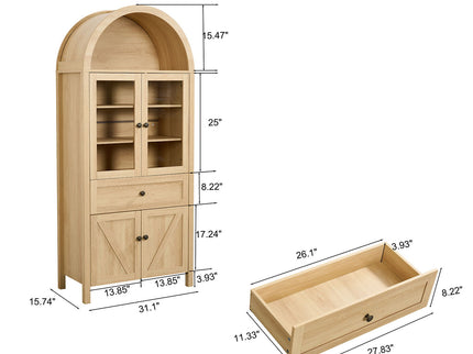Retro Dome Cabinet With Large Storage Space