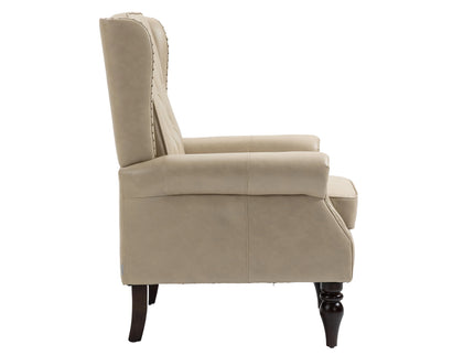 Modern Accent Armchair With Sturdy Wood Legs