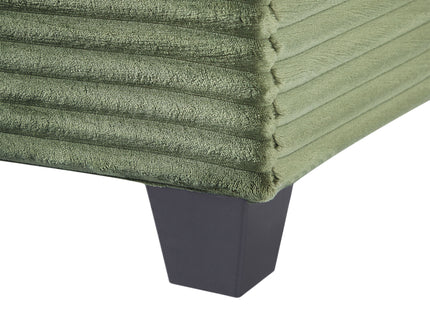 Upholstered U-Shaped Sectional Sofa With Movable Ottoman And Side Storage Pockets
