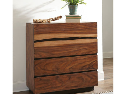 Beverly - 4 Drawer Chest Of Drawers - Walnut