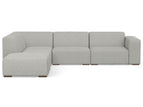 Gray / LAF Sectional Sofa With Ottoman