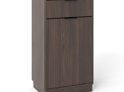 Tilt Out Trash Can Cabinet With Wave Textured Drawer & Pull Out Bin