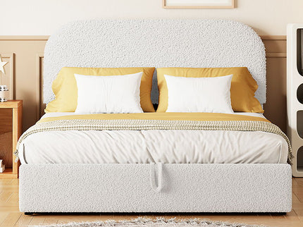 Upholstered Platform Bed With Hydraulic Storage System