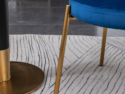 Amoa - Contemporary Velvet Upholstery Dining Chair - Blue