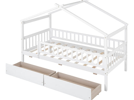 House Bed With 2 Drawers